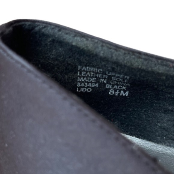 Mootsies Tootsies collection black satin and circle rhinestone LIDO heels 8.5 M - Picture 9 of 9